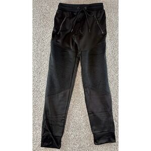 The Sweatshirt Project Joggers Women's S Small Black Pants Zipper Pockets